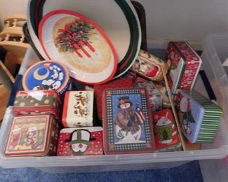 Lots of Christmas Tins