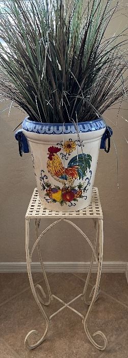 Plant Stand, Rooster Pot 