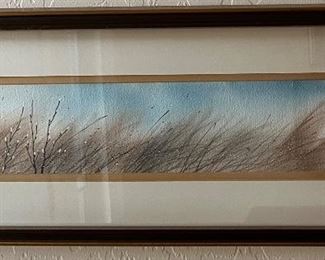 Art Landscape Grasses and Pussy Willows