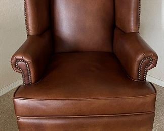 Pottery Barn Wingback Chair Leather