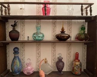 Art glass perfume bottles