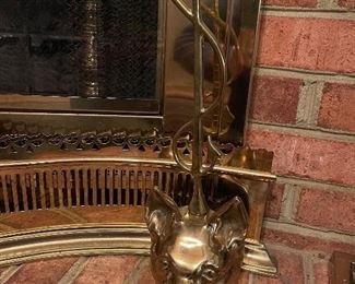 Large Virginia metal crafters fox door stop 