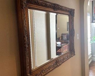 Large ornate framed mirror 