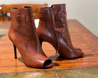 Brand new Tory Burch open toed high heel booties - fits a 9 - never worn