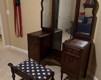 Vanity with bench seat. $50 for set