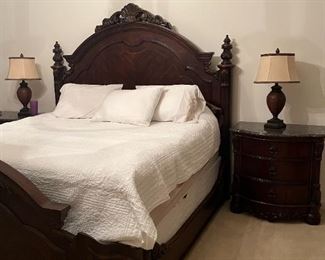 King bed with matching night stands and 2 dressers.  These 3 pieces plus the 2 dressers for $750.