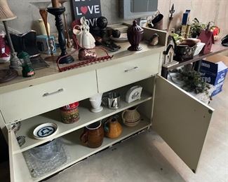 lots of home decor and cabinet also for sale