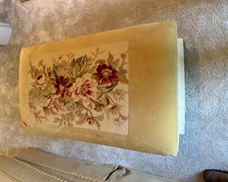 Needle point ottoman