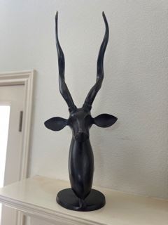 Bronze gazelle sculpture