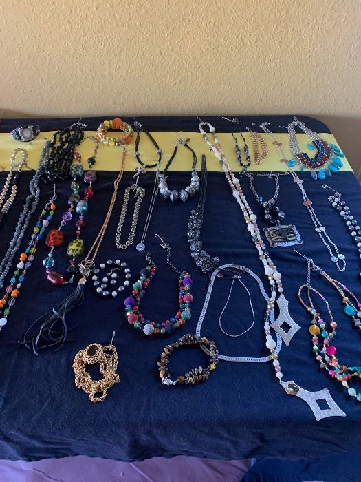Lots of jewelry - silver, gold and costume