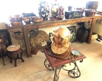 Vintage Chinese Long Altar Console Table 