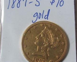 1887-S Gold $10.00 Coin