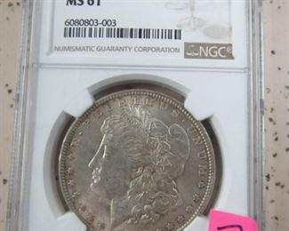 NGC 1896 Morgan Silver Dollar
