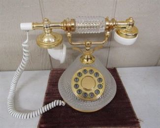 Brass & Glass Telephone