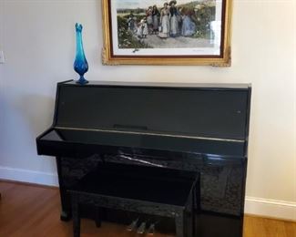 Bergmann  E-109, 43" upright piano in polished ebony...Perfect size and instrument for a student 
