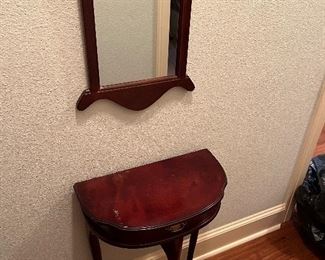 Matching table to wooden mirror 