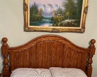 4 poster queen bed with mattresses and frame