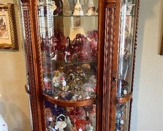 Two curio cabinets with Lenox and other known collectibles 