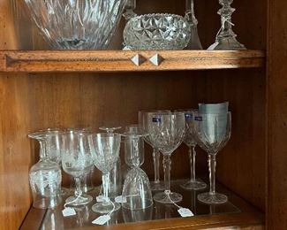 Glass ware in Aspen home hutch