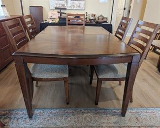 Dining Table with 6 Chairs 44 x 67 plus 14" Leaf
