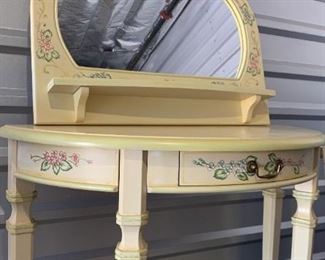 Gorgeous, HandPainted End Tables And Mirror