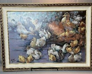 Oil Painting of Ducks