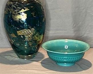  Cambride Pattern Bowl and large Vase