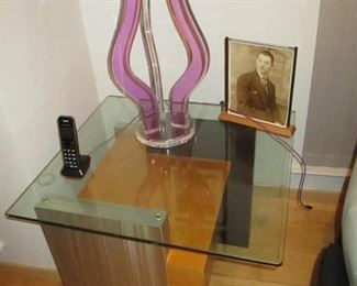 Abstract Lucite Artist Signed & Modern Coffee Table 