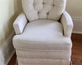 White linen chair