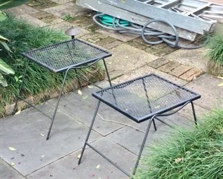 Wrought iron side tables