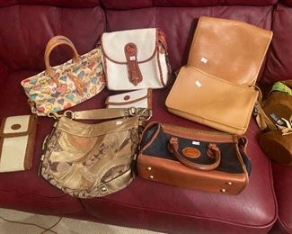 Brand named purses- Dooney and Bourke and Coach