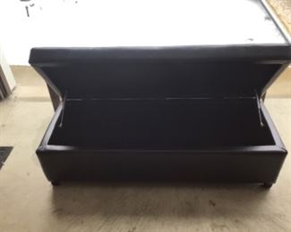 Black Bench with storage.