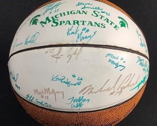 Signed MSU Basketball Steve Smith Tom Izzo