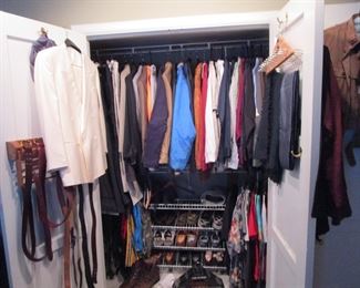 Men's closet (he only gets one)