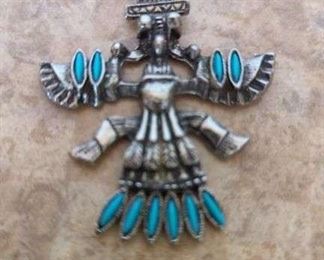 Indian or Aztec jewelry with turquoise
