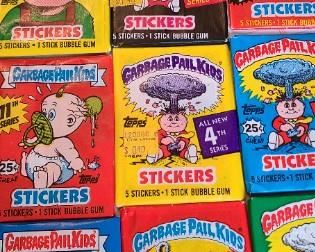 20 packs of unopened Garbage Pail Kids Cards, plus collection of opened cards. Circa 1987 -1989