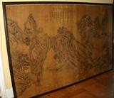 VINTAGE CHINESE FRAMED PRINT ON BOARD (SIGNED)