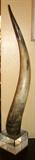 VINTAGE STEER HORN ON LUCITE PEDESTAL