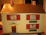 1940'S HANDMADE KING SIZE DOLL HOUSE WITH FURNITURE-OPEN BID AT $60.