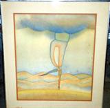 VINTAGE MODERN PRINT" THE DANCER, BY FOLON(LISTED ARTIST)