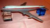 VINTAGE JAPAN MADE TWA BOEING 747 TIN FRICTION AIRPLANE