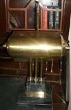 VINTAGE BRASS & MARBLE BANK DESK LAMP