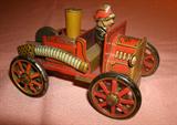VINTAGE TIN LITHO FRICTION FIRE TRUCK