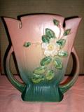VINTAGE ROSEVILLE DOUBLE HANDLE VASE (U.S.A. 987-9")