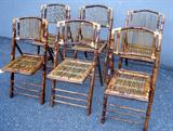 SET OF SIX BAMBOO CHAIRS