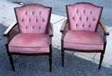 BEAUTIFUL VINTAGE UPHOLSTERED TWIN PROVINCIAL CHAIRS