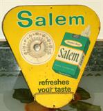 VINTAGE SALEM CIGARETTE TIN ADVERTISEMENT SIGN.