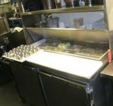 BEVERAGE AIR STAINLESS STEEL 48" PIZZA PREP TABLE WITH COOLER