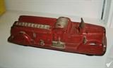 VINTAGE AUBURN RUBBER TOY FIRE TRUCK