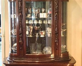 GORGEOUS HAND CARVED CHINA CABINET FROM GERMANY! 